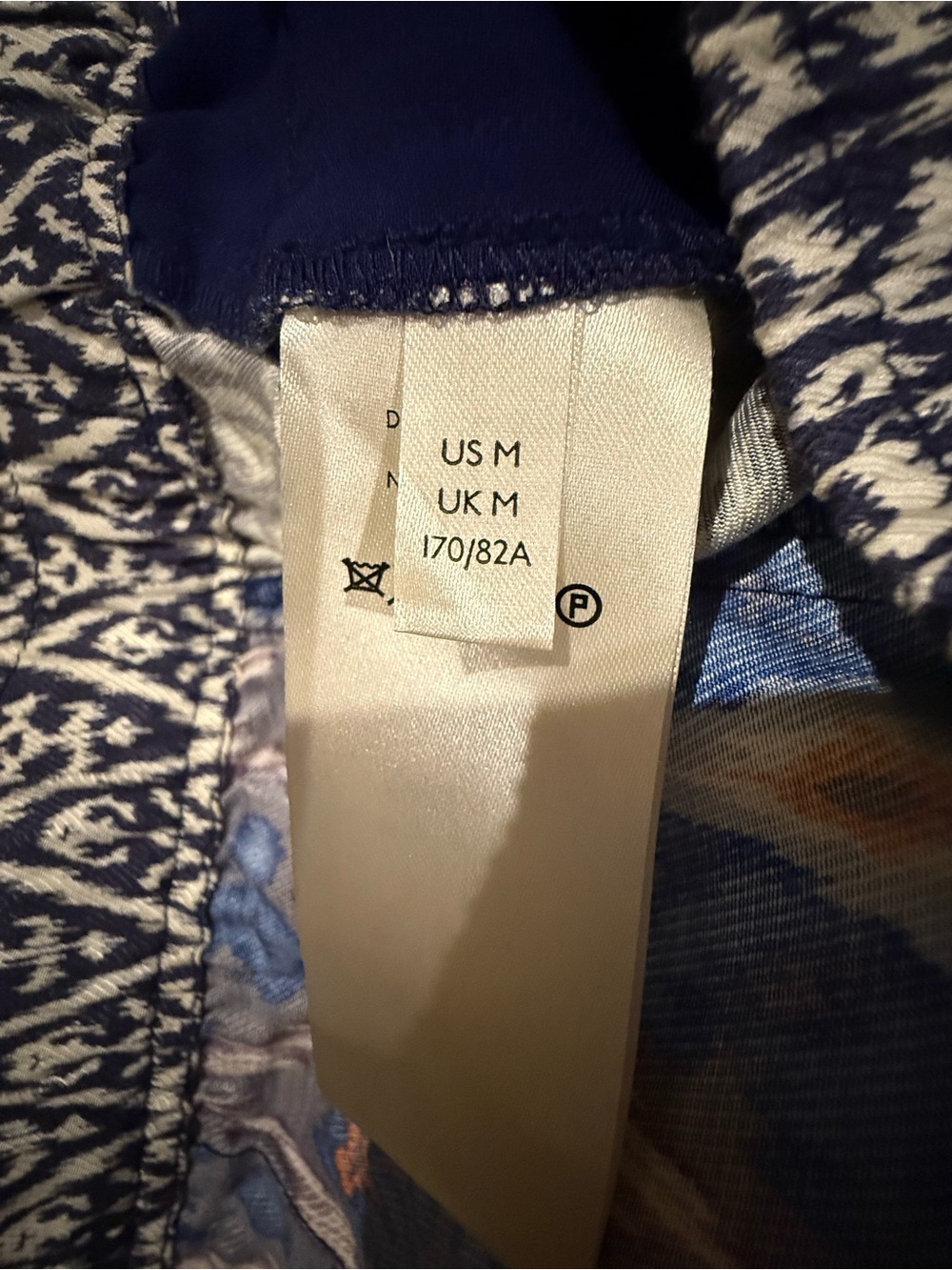 Anthropologie Vale Blue Patterned Wide-Leg Printed Pants - Picture 7 of 8
